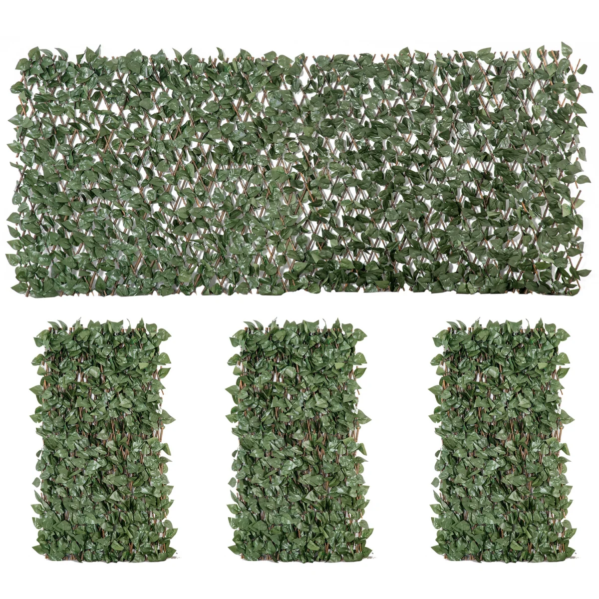 4 PCs Expandable Trellis Fence 2m x 1m Artificial Plant - Green – image 6