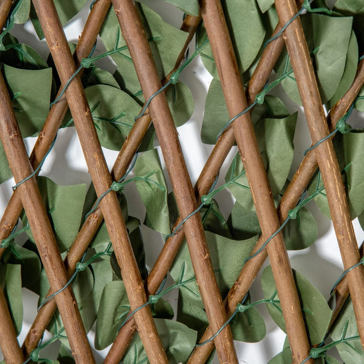 4 PCs Expandable Trellis Fence 2m x 1m Artificial Plant - Green – image 7