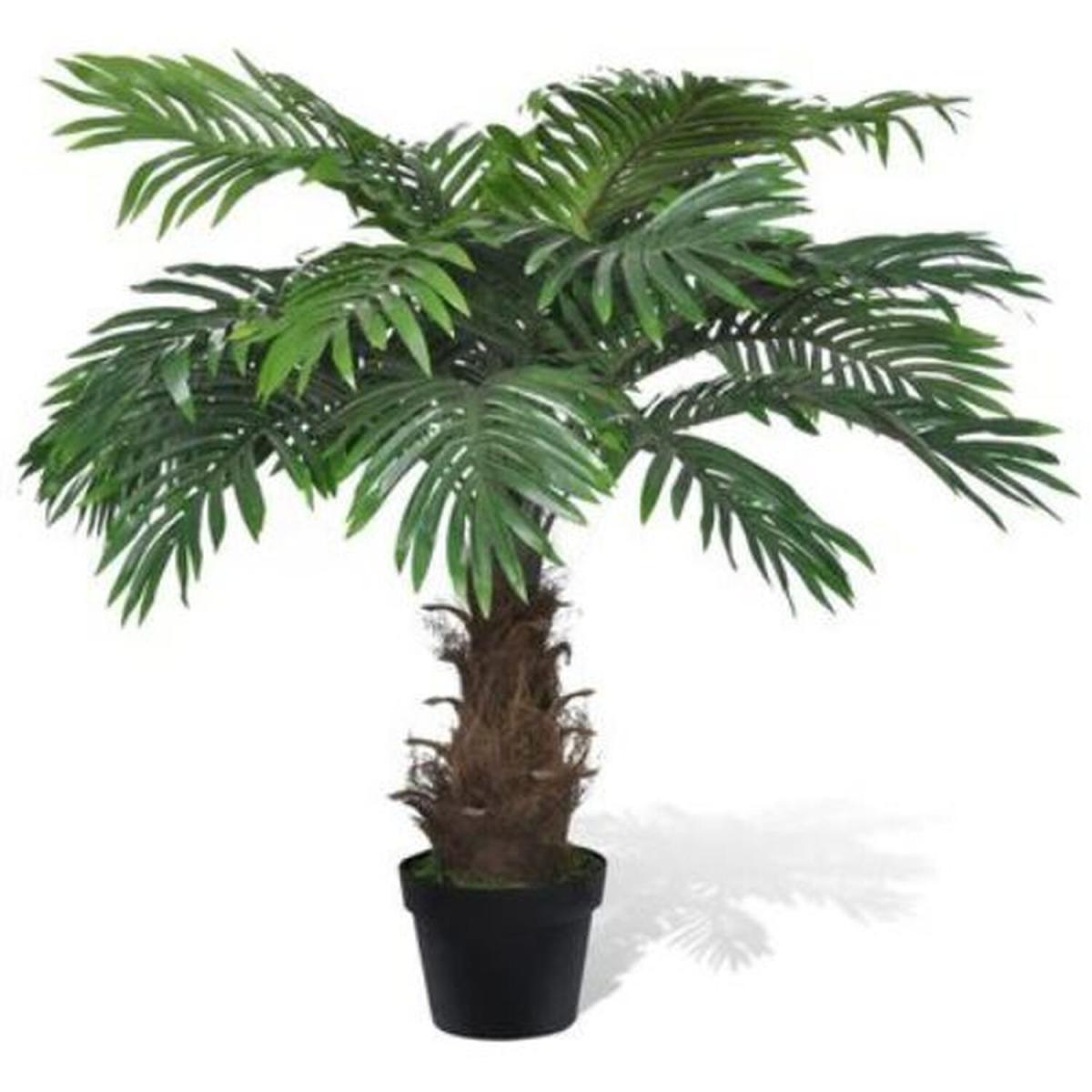 Lifelike Artificial Cycus Palm Tree with Pot 80cm - Green – image 2