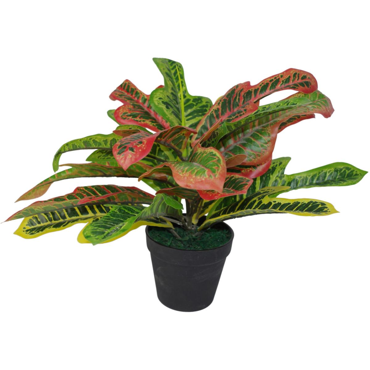 Artificial Codiaeum Multicoloured House Plant - Orange / 65cm – image 2