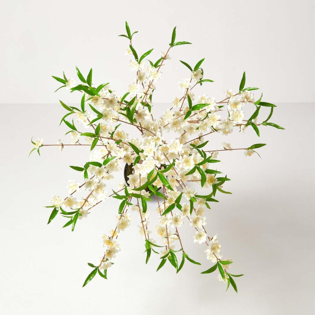 Homescapes Artificial Blossom Tree with Cream Silk Flowers - 5 Feet - Neutral – image 2