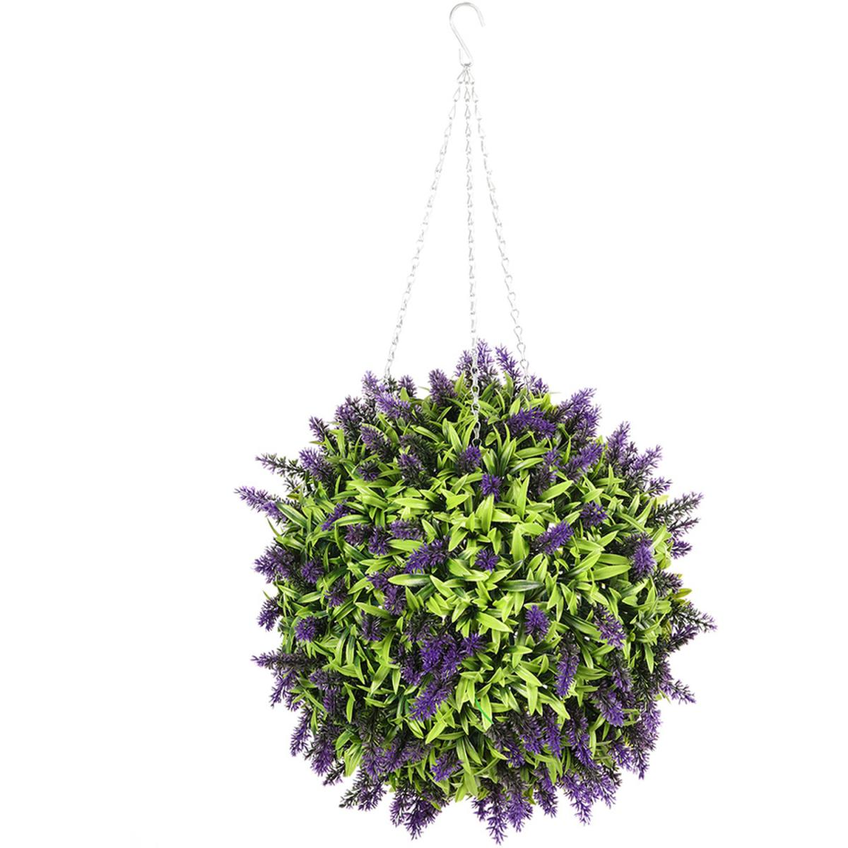 Hanging Artificial Lavender Ball Decor - Green – image 3