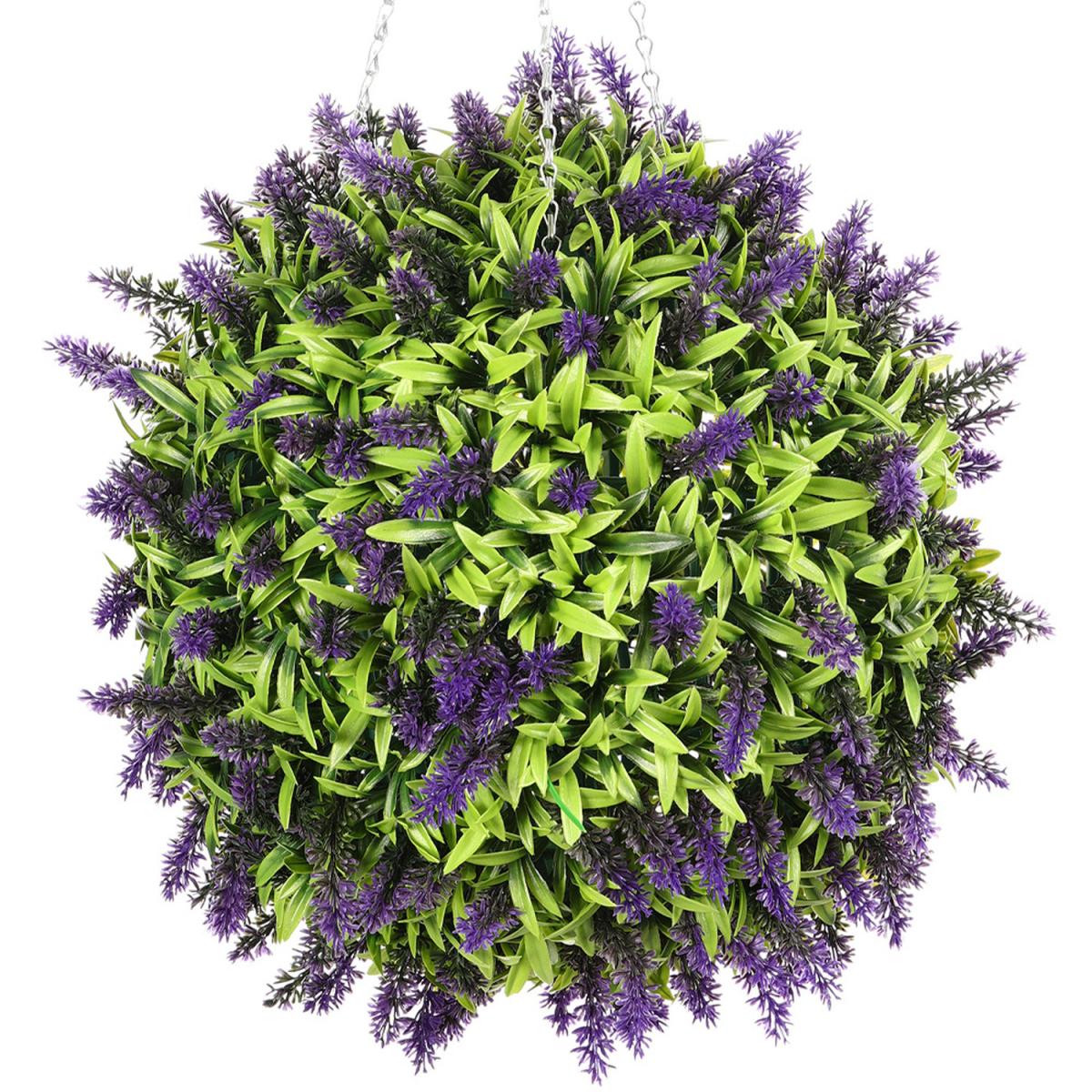 Hanging Artificial Lavender Ball Decor - Green – image 4