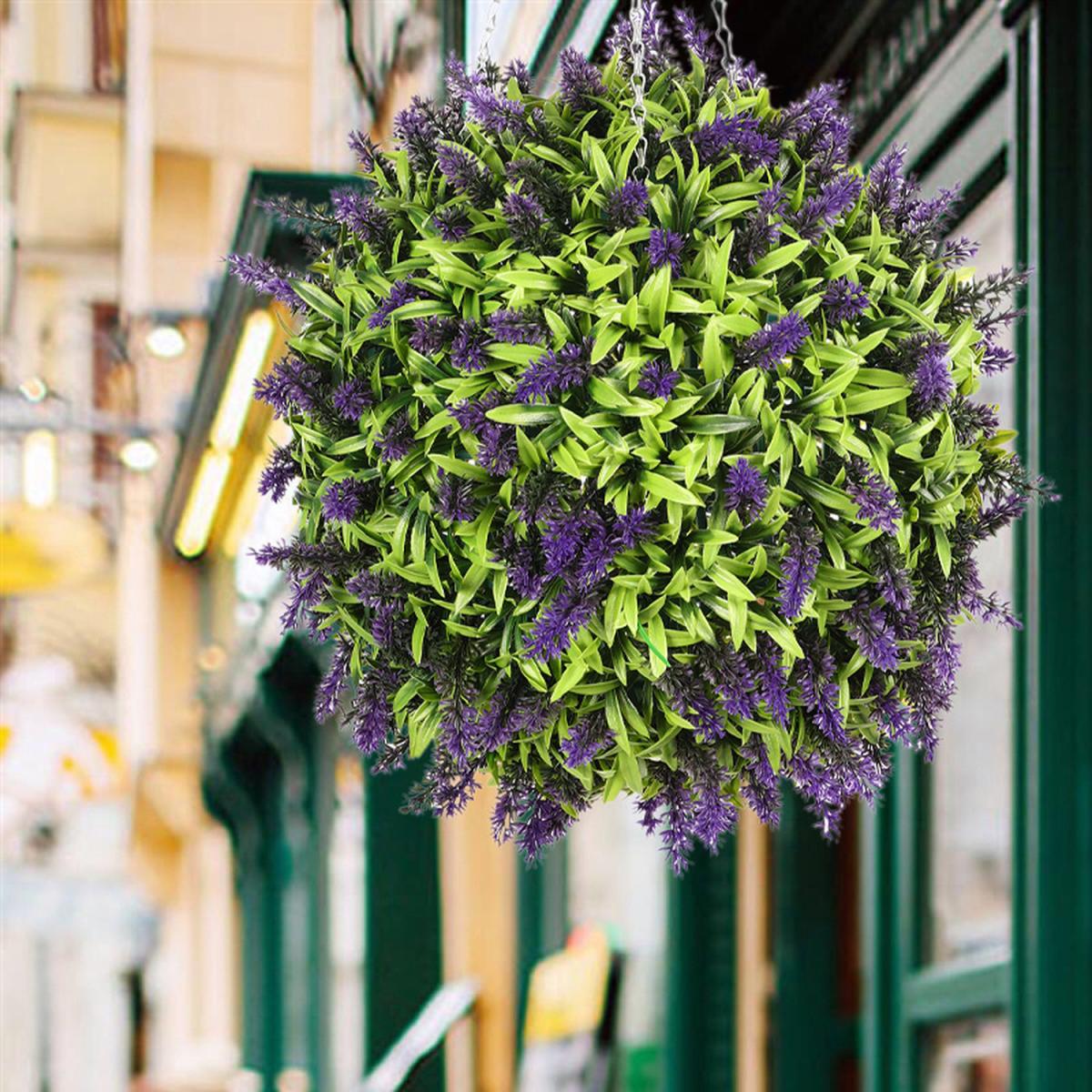 Hanging Artificial Lavender Ball Decor - Green – image 7