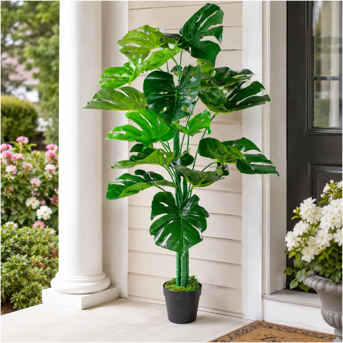 Realistic Artificial Potted Plant With Wired Stems - Green – image 2