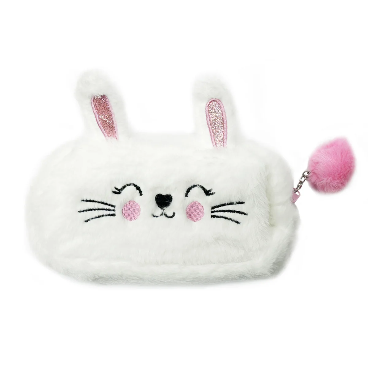 Flower Bunny Plush Pencil Case - White – image 2