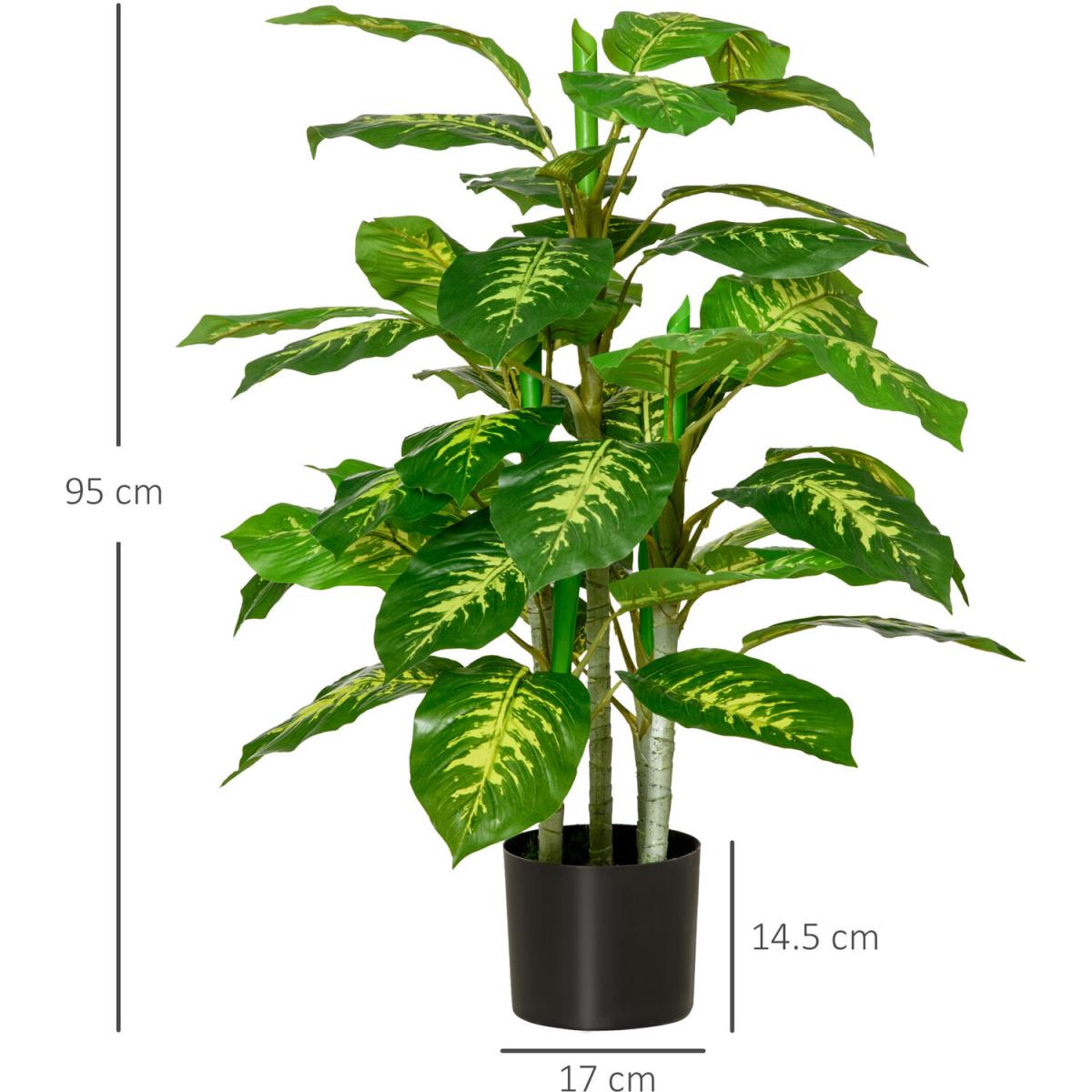 Artificial Evergreen Plant Realistic Fake Tree Potted Home Office - Green – image 6