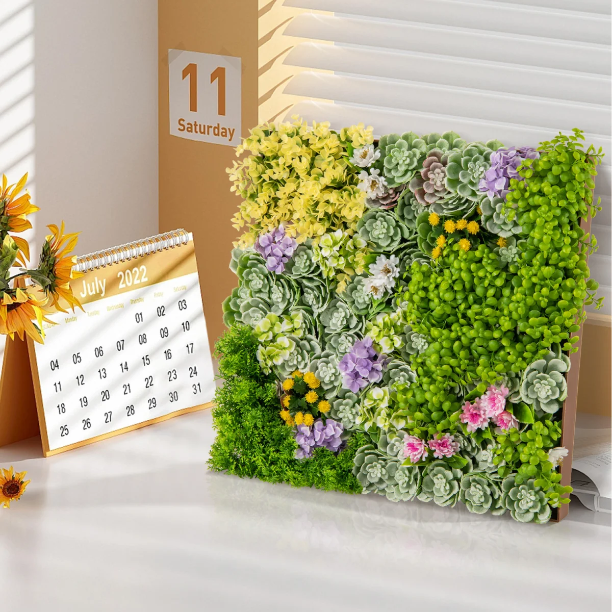 2 Pack Artificial Plants Wall Panels - Green – image 7