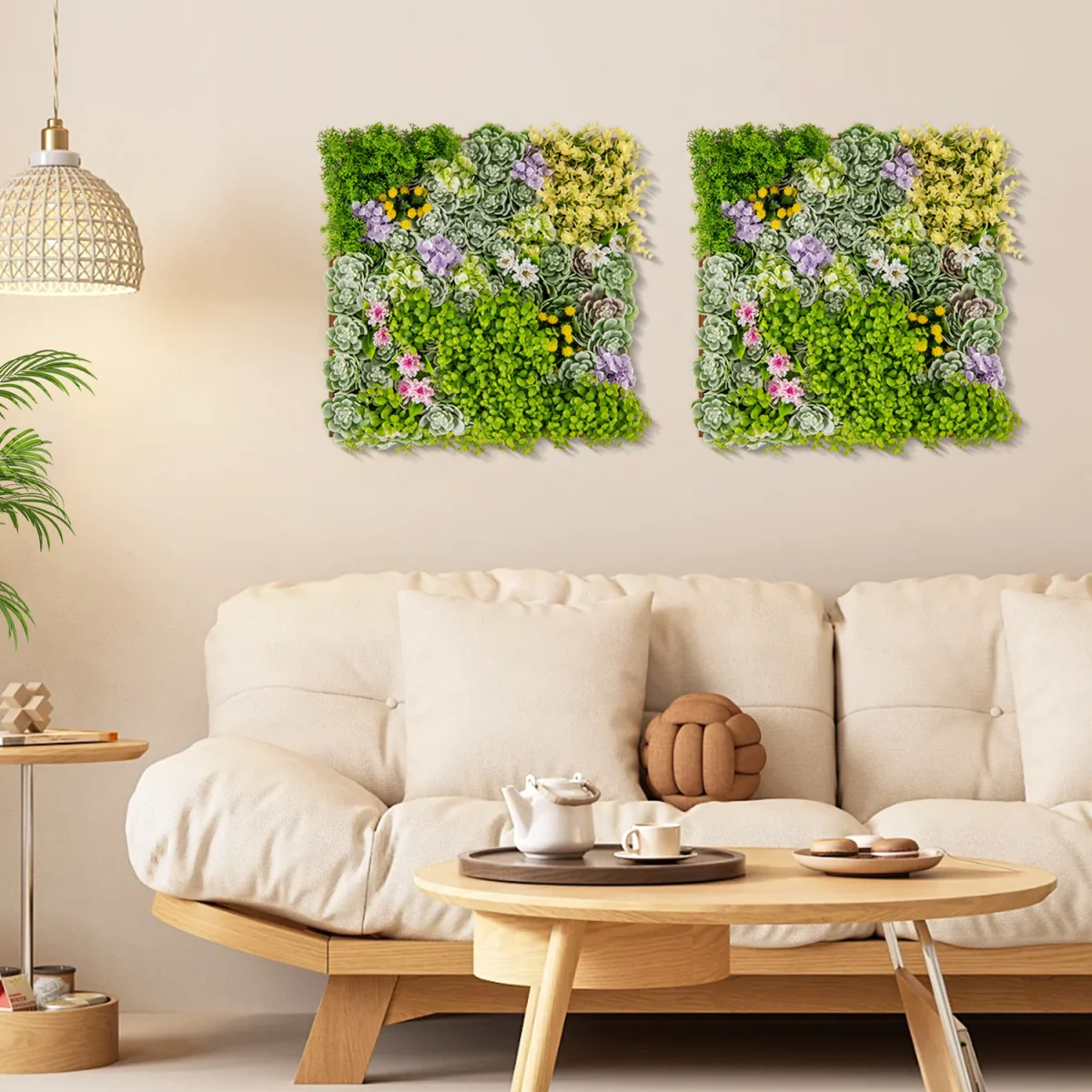 2 Pack Artificial Plants Wall Panels - Green – image 9