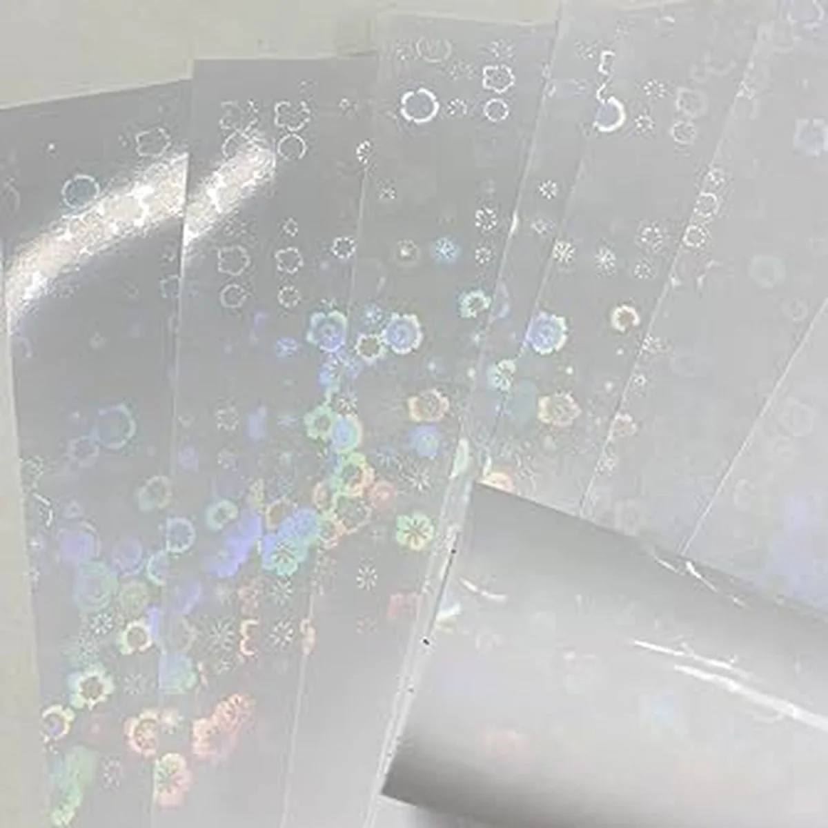 Pack of 10 Sheets Flowers Vinyl Overlay - Holographic – image 2