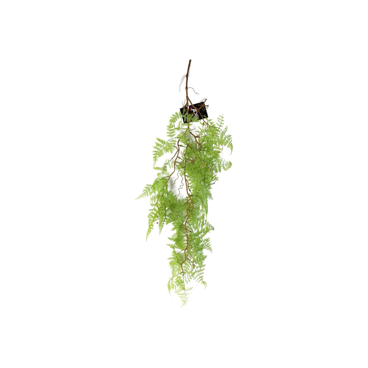 Artificial Hanging Maidenhair Fern Plant Light Green - Green
