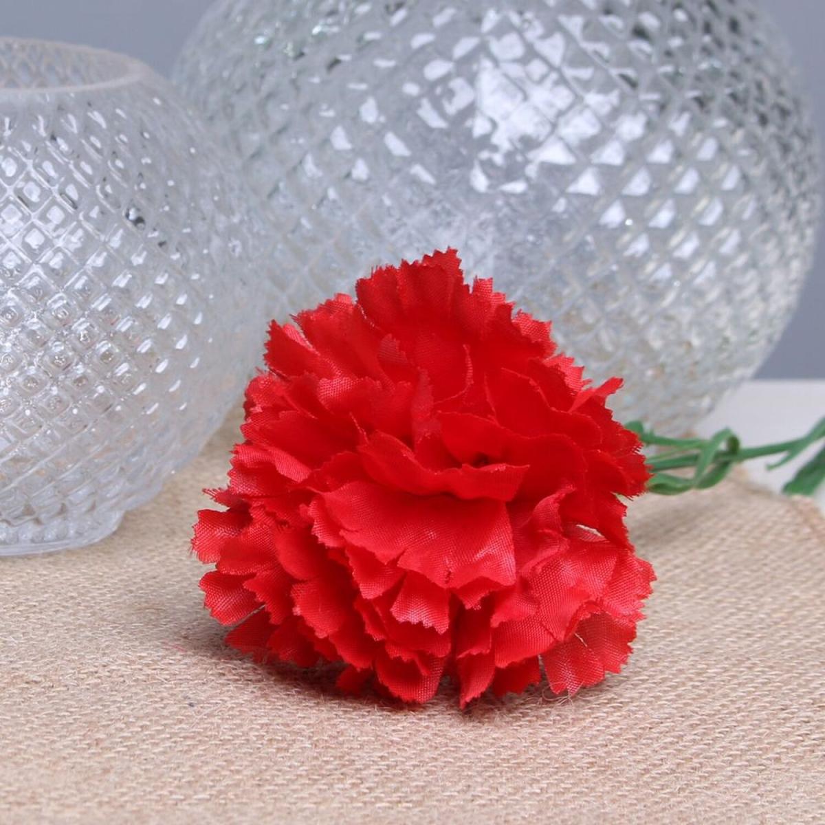 Artificial Silk Single Carnation - Red