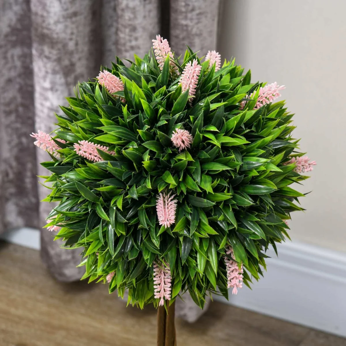 Yodina Set of 2 Pink Artificial Flower Ball Trees with Pots for Indoor and Outdoor Styling 60cm – image 9