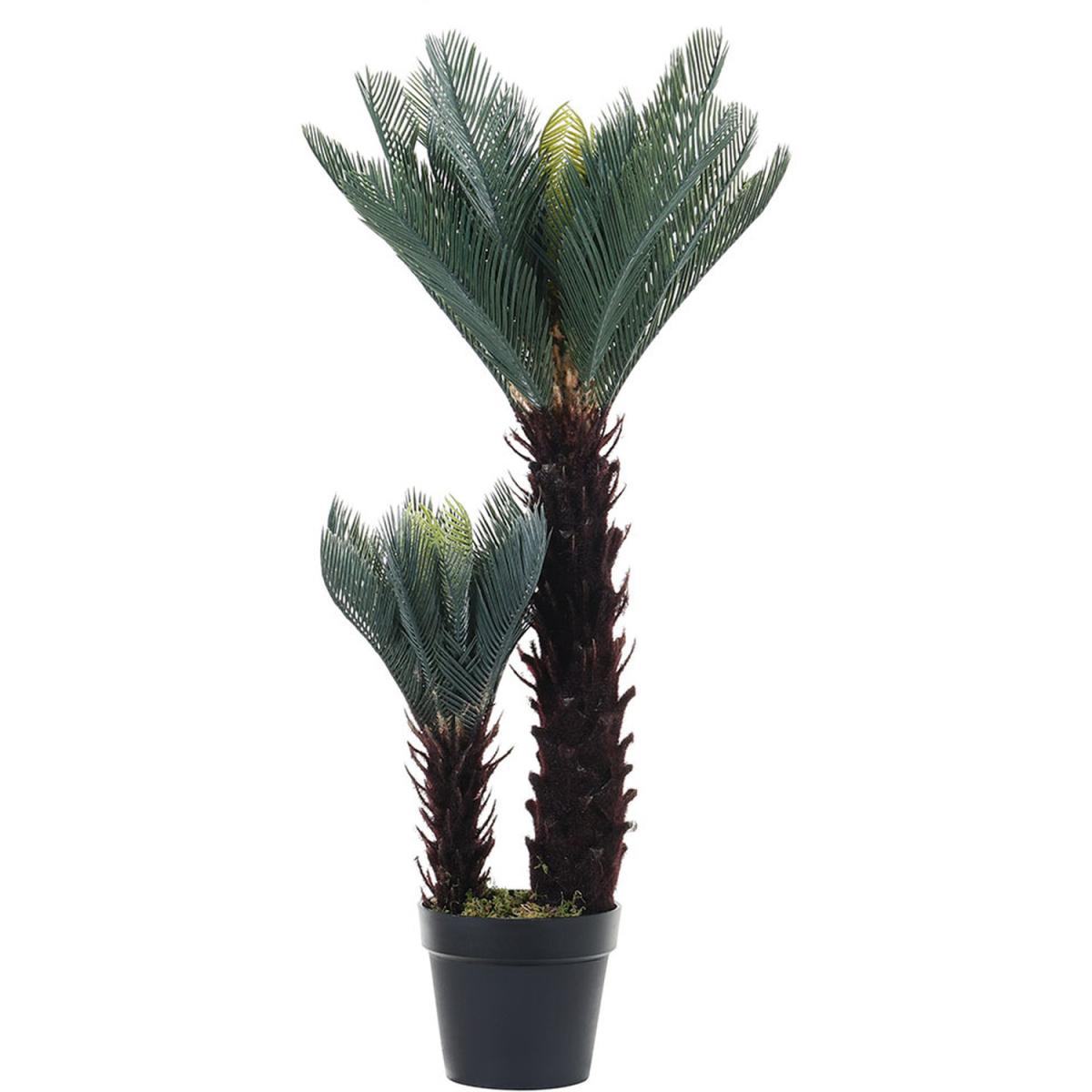 Artificial Double Cycas Decorative Plant in Planter - Green – image 2