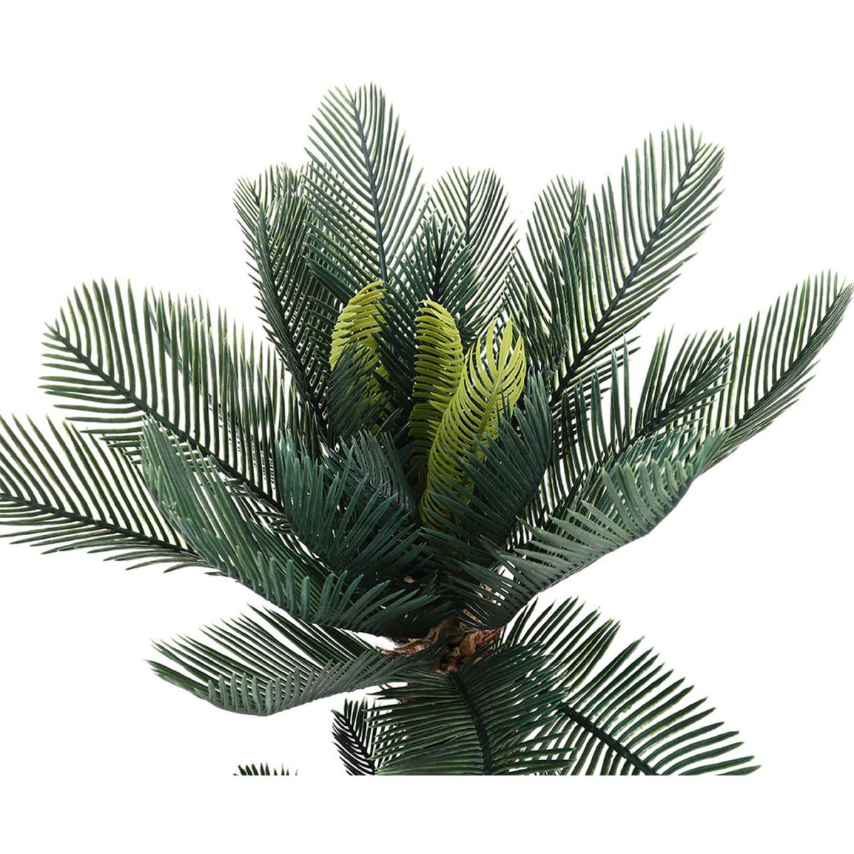 Artificial Double Cycas Decorative Plant in Planter - Green – image 3
