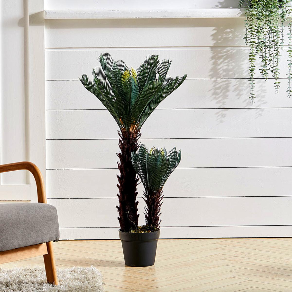 Artificial Double Cycas Decorative Plant in Planter - Green – image 6