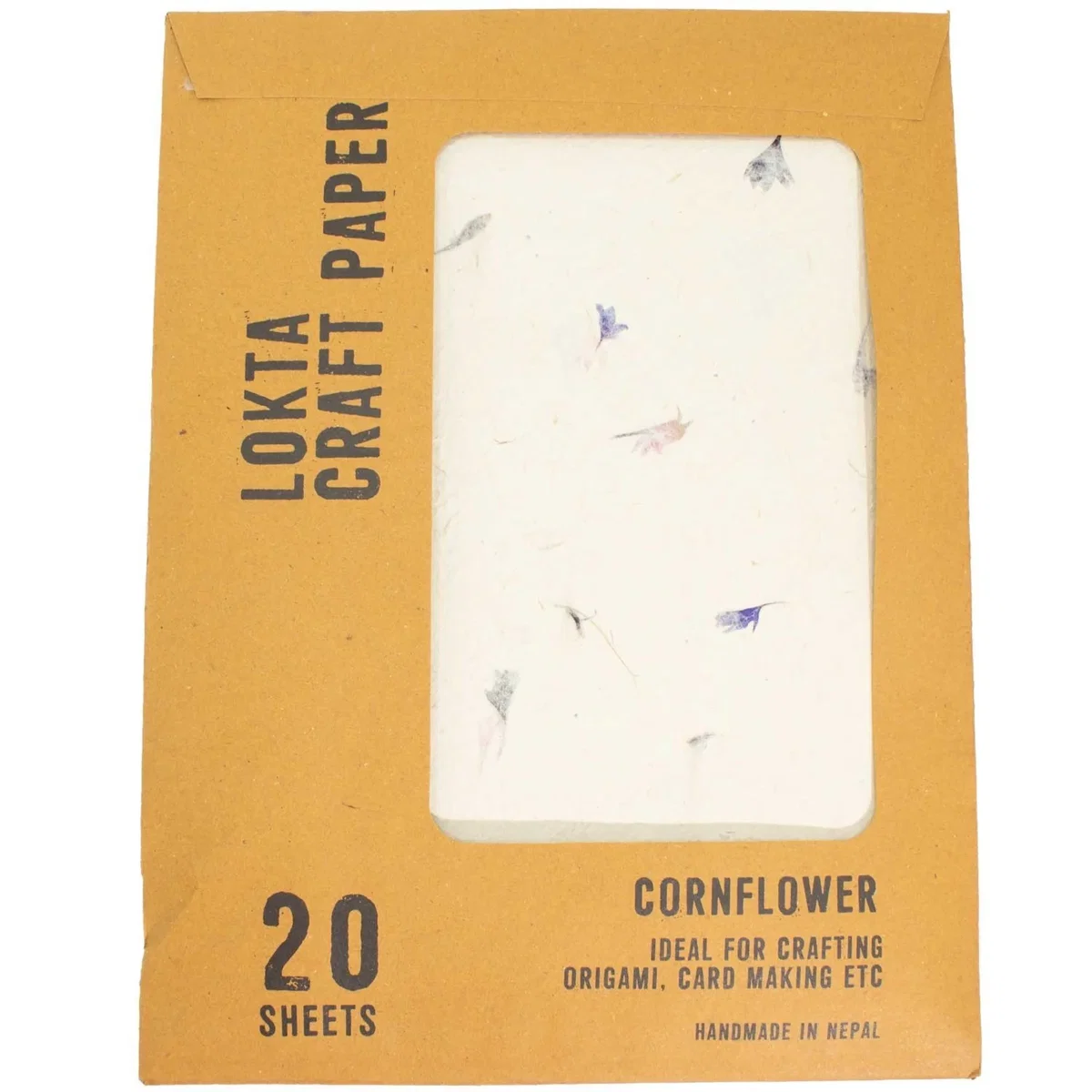 A4 Lokta Craft Paper 20 Sheet Pack Cornflower Petal - Neutral – image 2