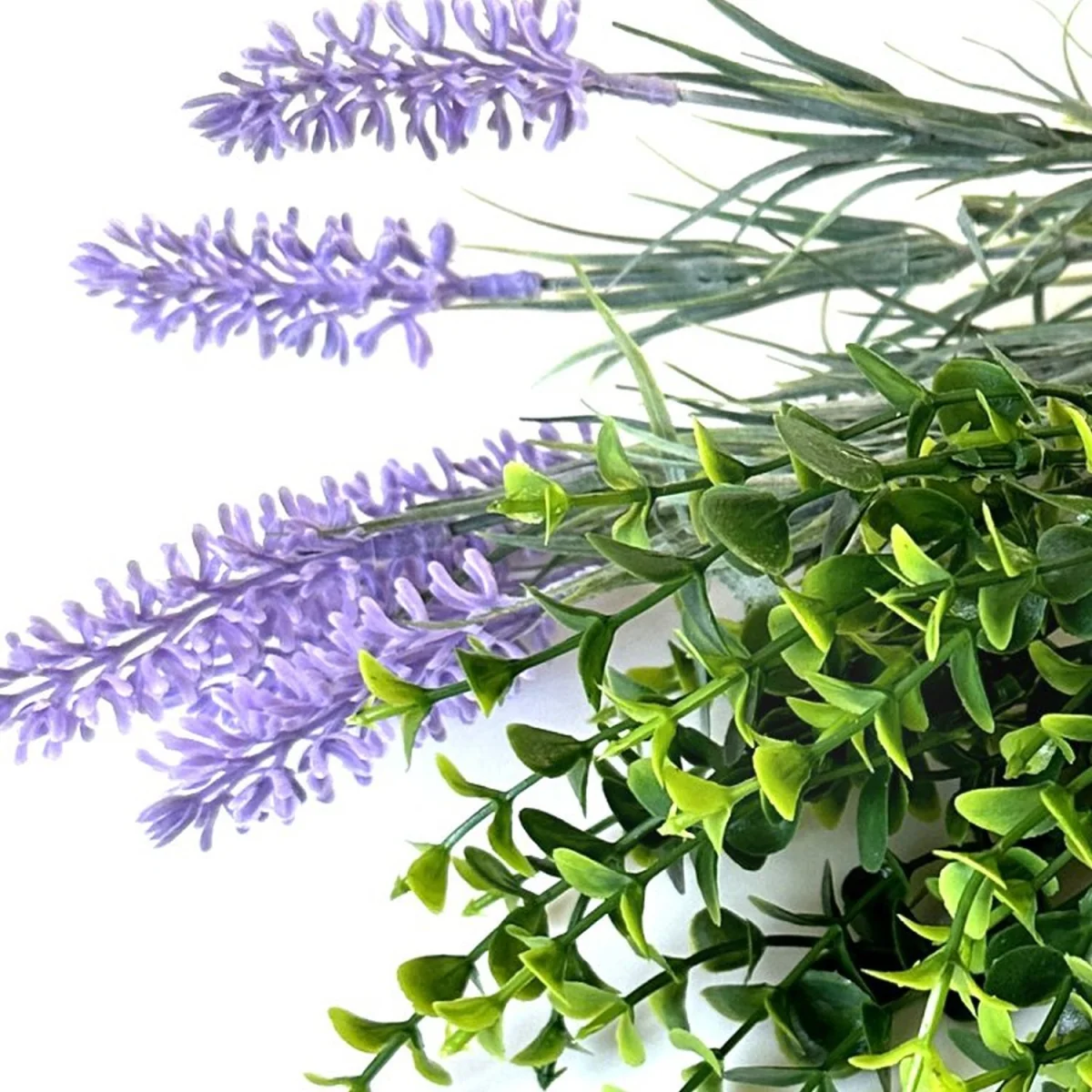 Artificial Plant Flower 3pc Pack - Lavender, Sage and Eucalyptus Bush - Purple and Green – image 4