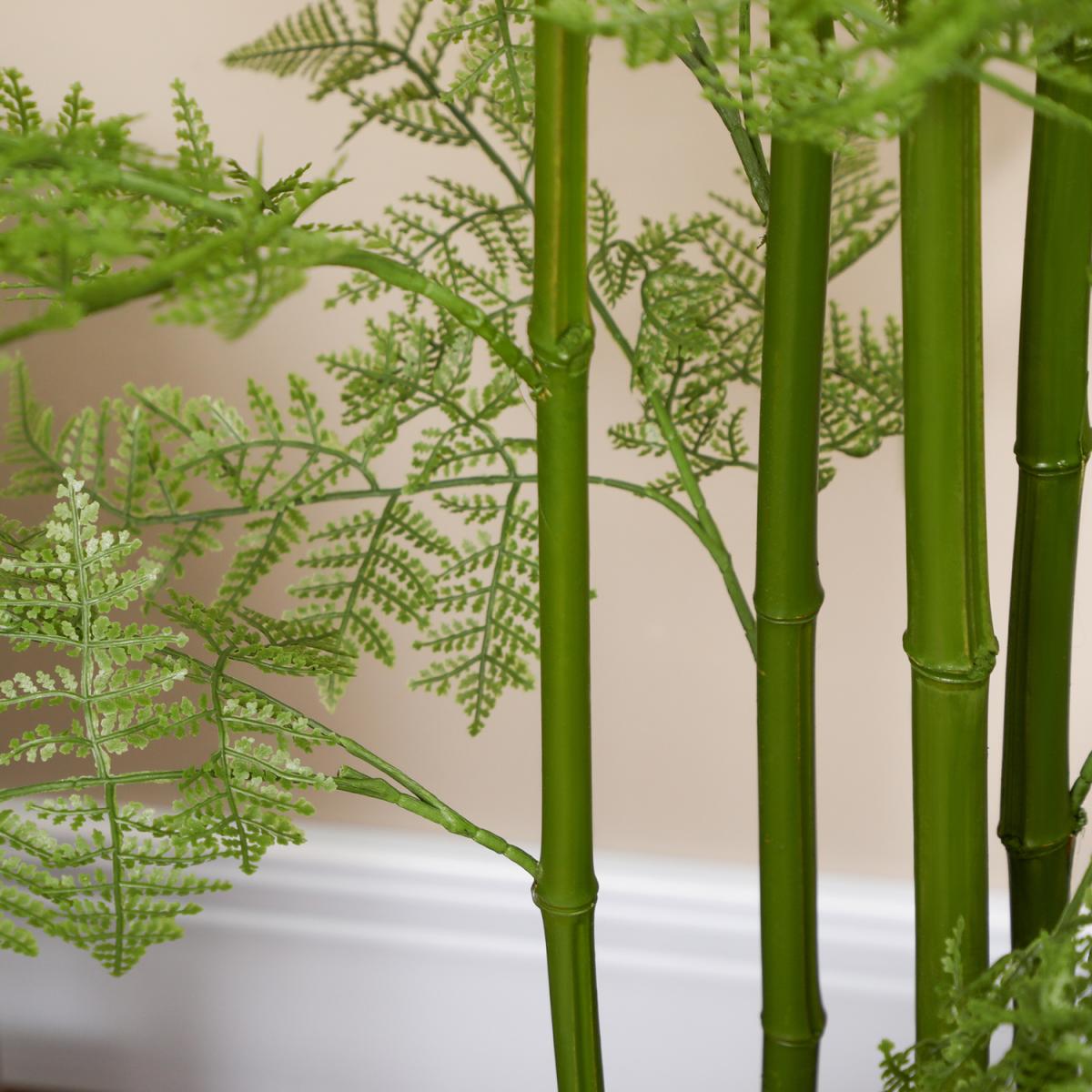 Artificial Plants Asparagus Fern in Pot Indoor Outdoor Home Decor - Green – image 3