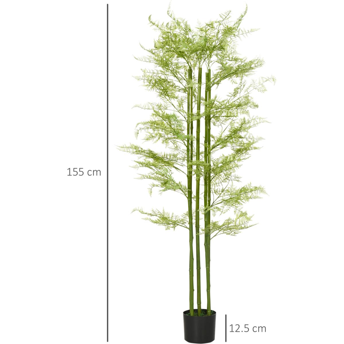 Artificial Plants Asparagus Fern in Pot Indoor Outdoor Home Decor - Green – image 4