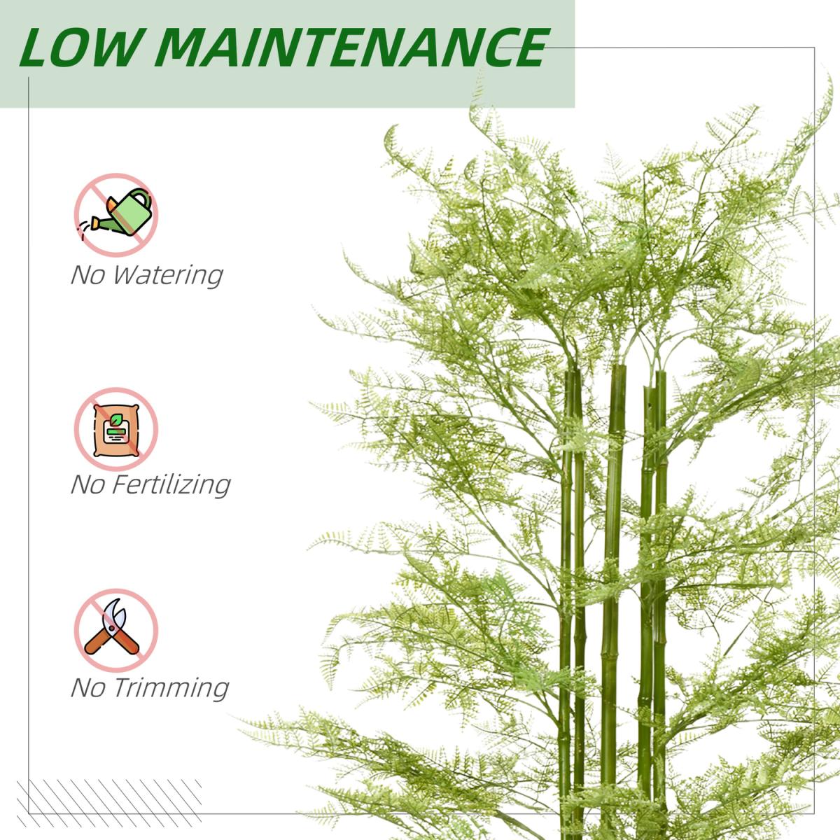 Artificial Plants Asparagus Fern in Pot Indoor Outdoor Home Decor - Green – image 7