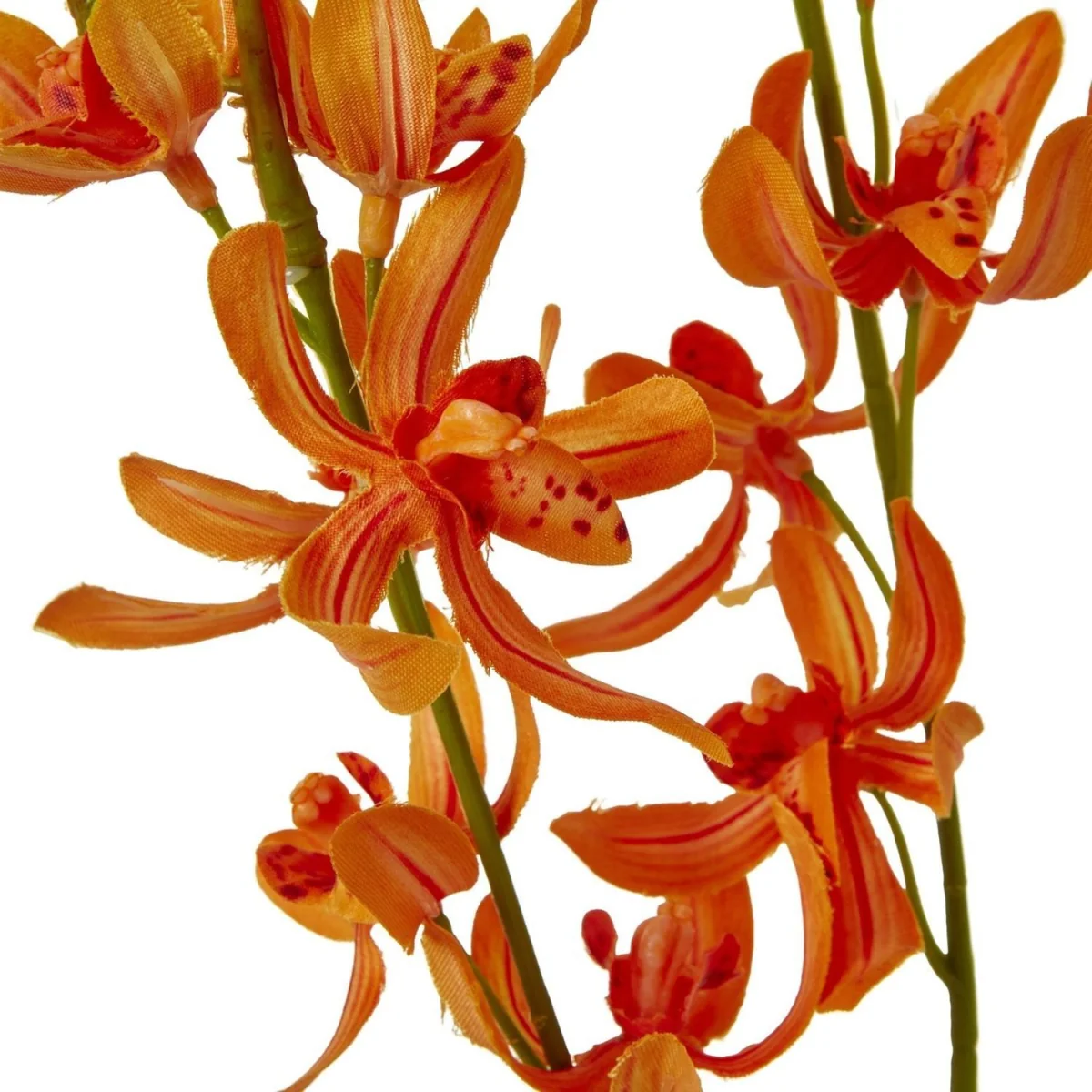 Hill Interiors Cymbidium Spray Artificial Flower - Orange – image 2