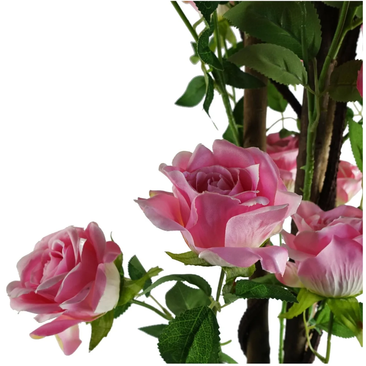 105cm Artificial Rose Tree with Pink Silk Flowers - Pink – image 2