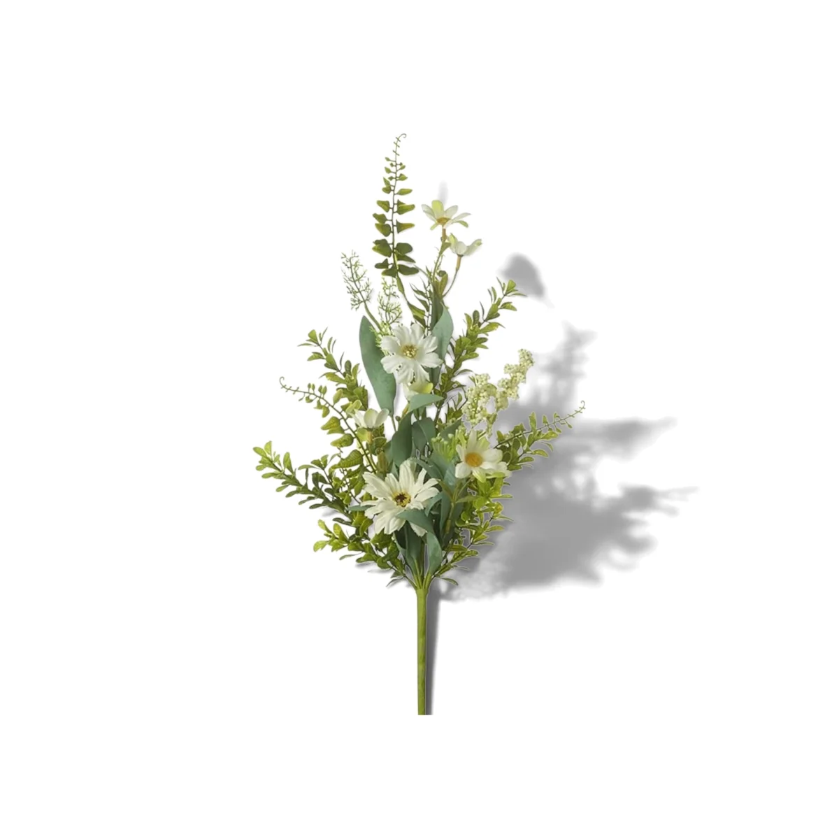 Small White Floral Artificial Stem Decoration - White – image 1