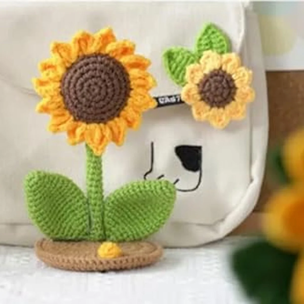 Pack of 2 Sunflower Crochet Kit - Yellow – image 2