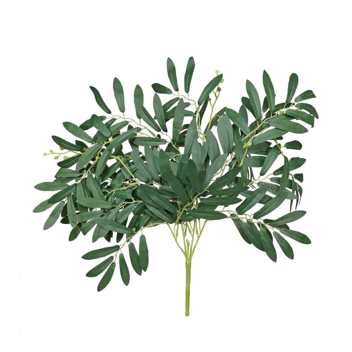 Artificial Green Leaf Bush - 63cm