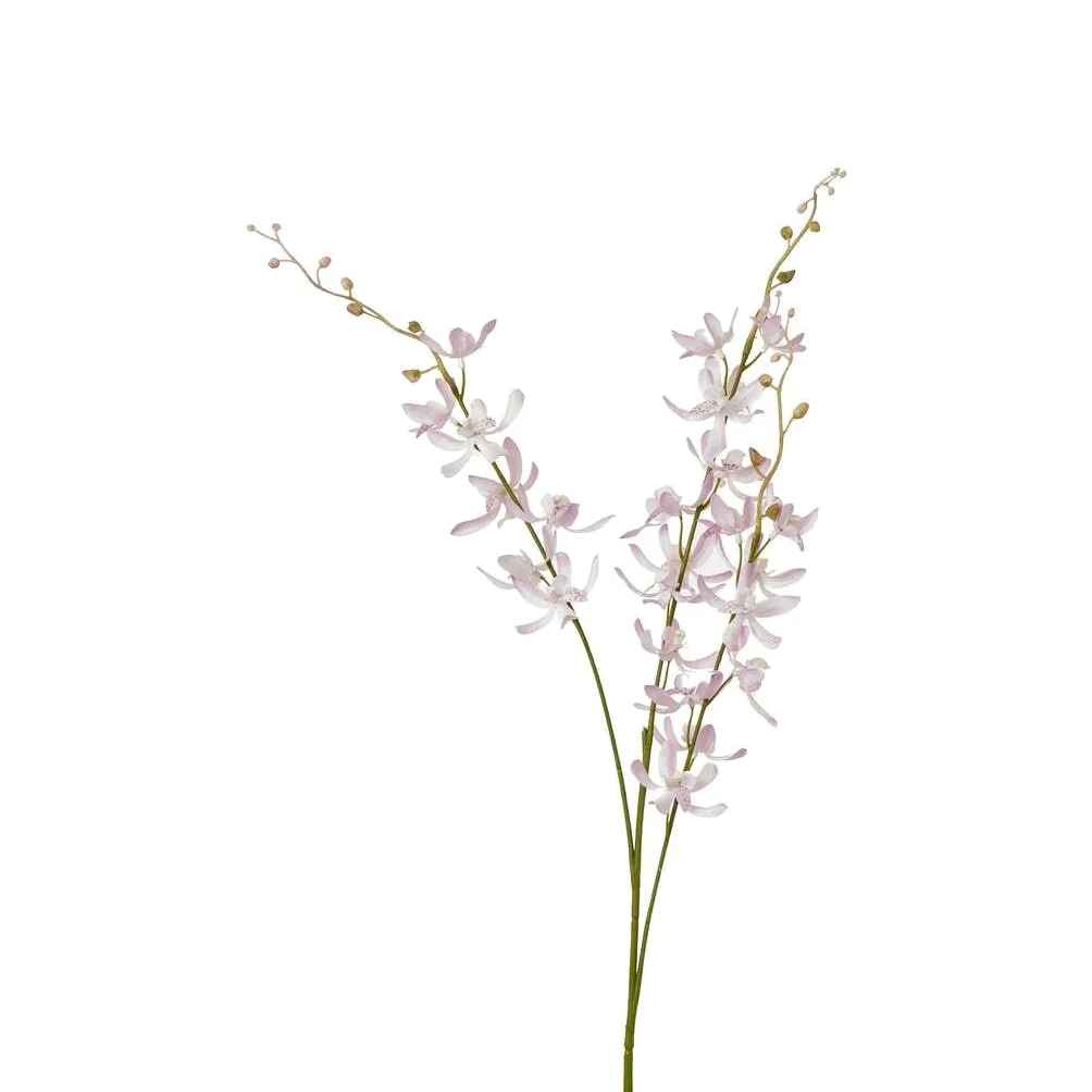 Lilac Cymbidium Spray Artificial Flower Stem - Natural – image 1