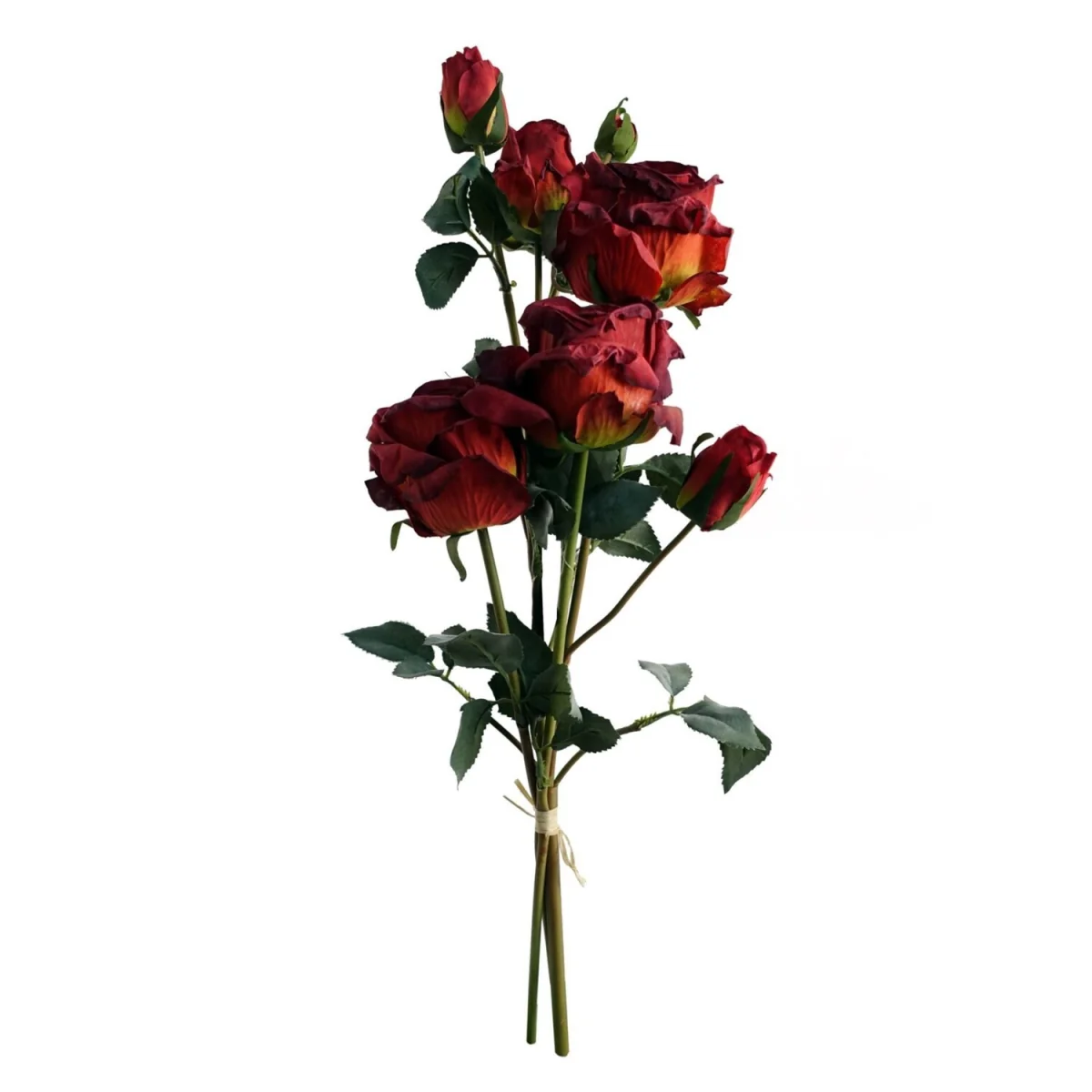 Artificial Rose Flower Bundle 60cm Bare Stem Bouquet Decor - Red – image 2