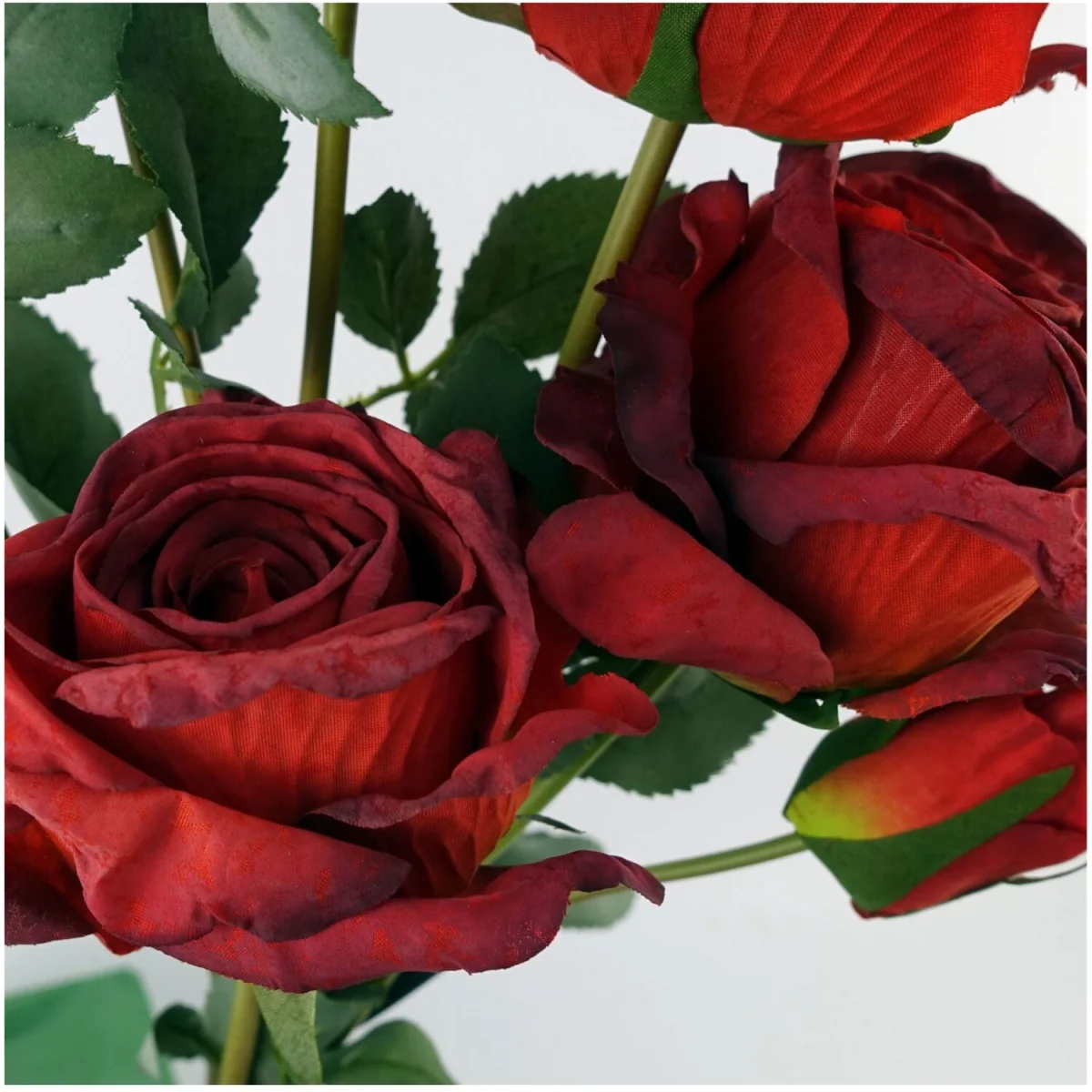 Artificial Rose Flower Bundle 60cm Bare Stem Bouquet Decor - Red – image 4