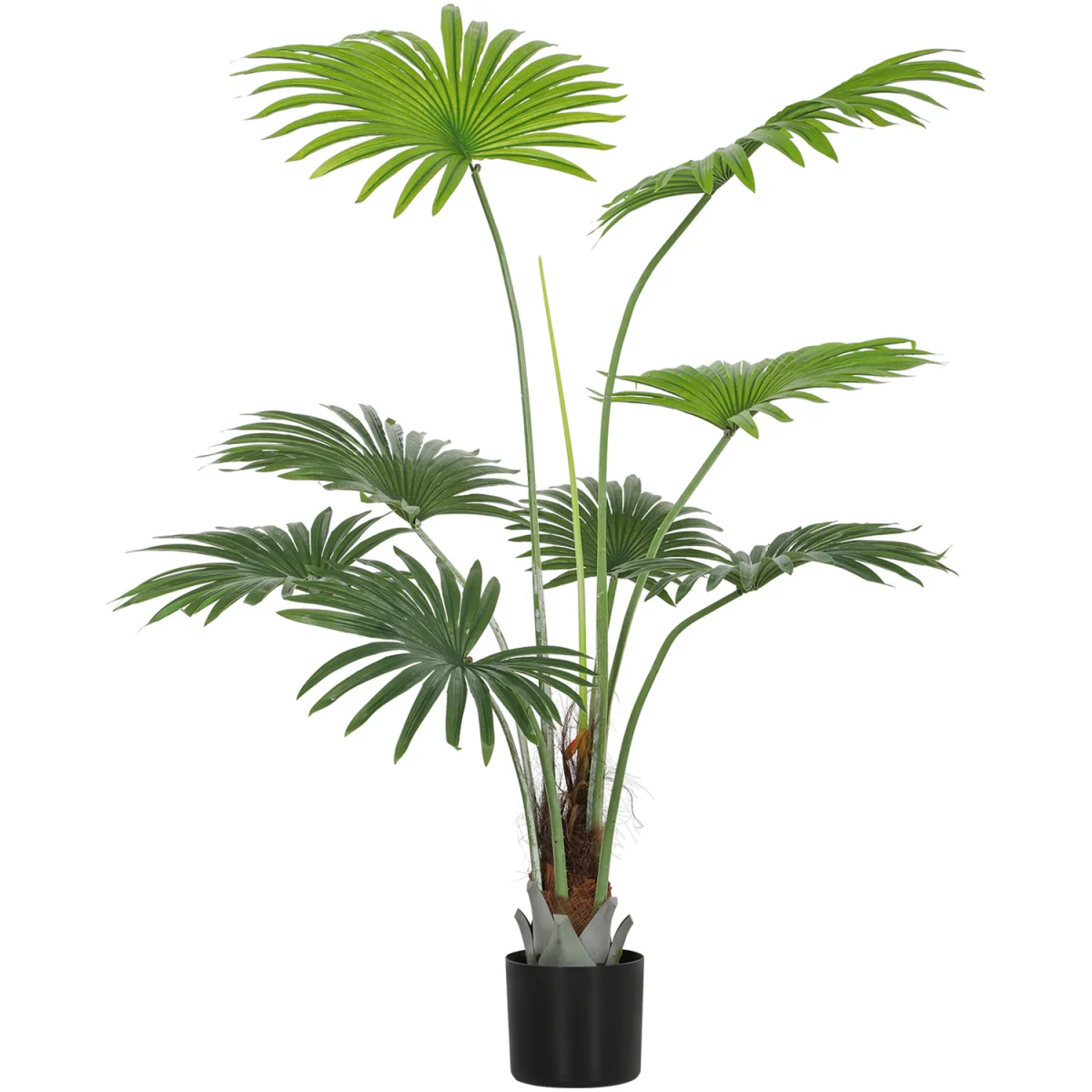 HOMCOM Artificial Plant with PEVA Leaves and Coconut Coir  - Green / 145cm – image 9