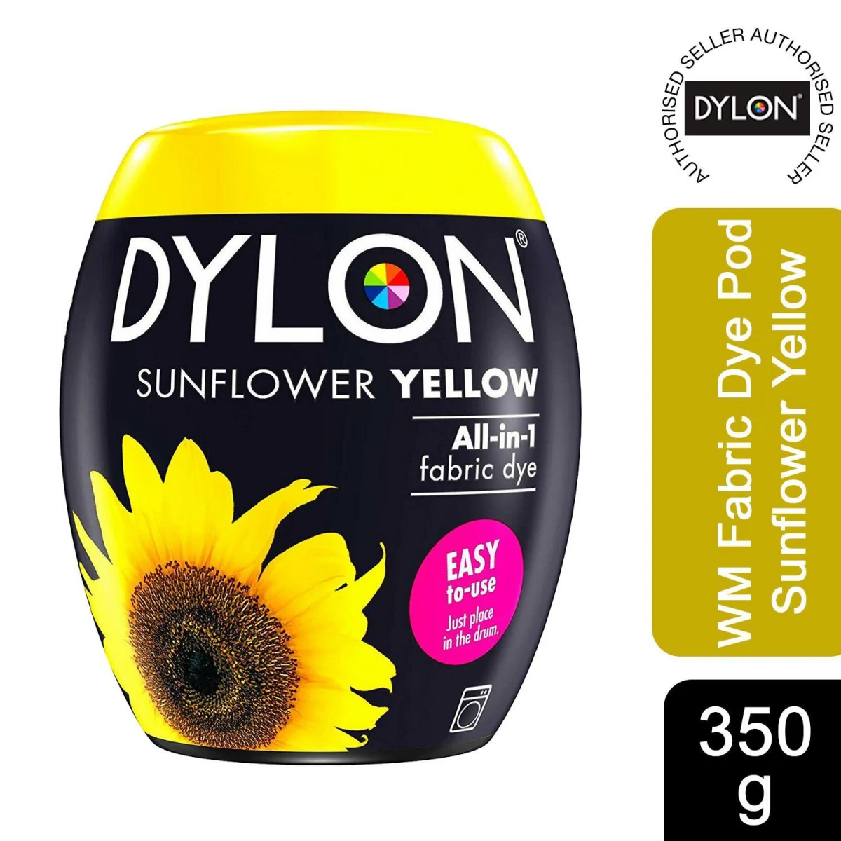 DYLON Washing Machine Fabric Dye Pod 350g - Sunflower Yellow – image 2