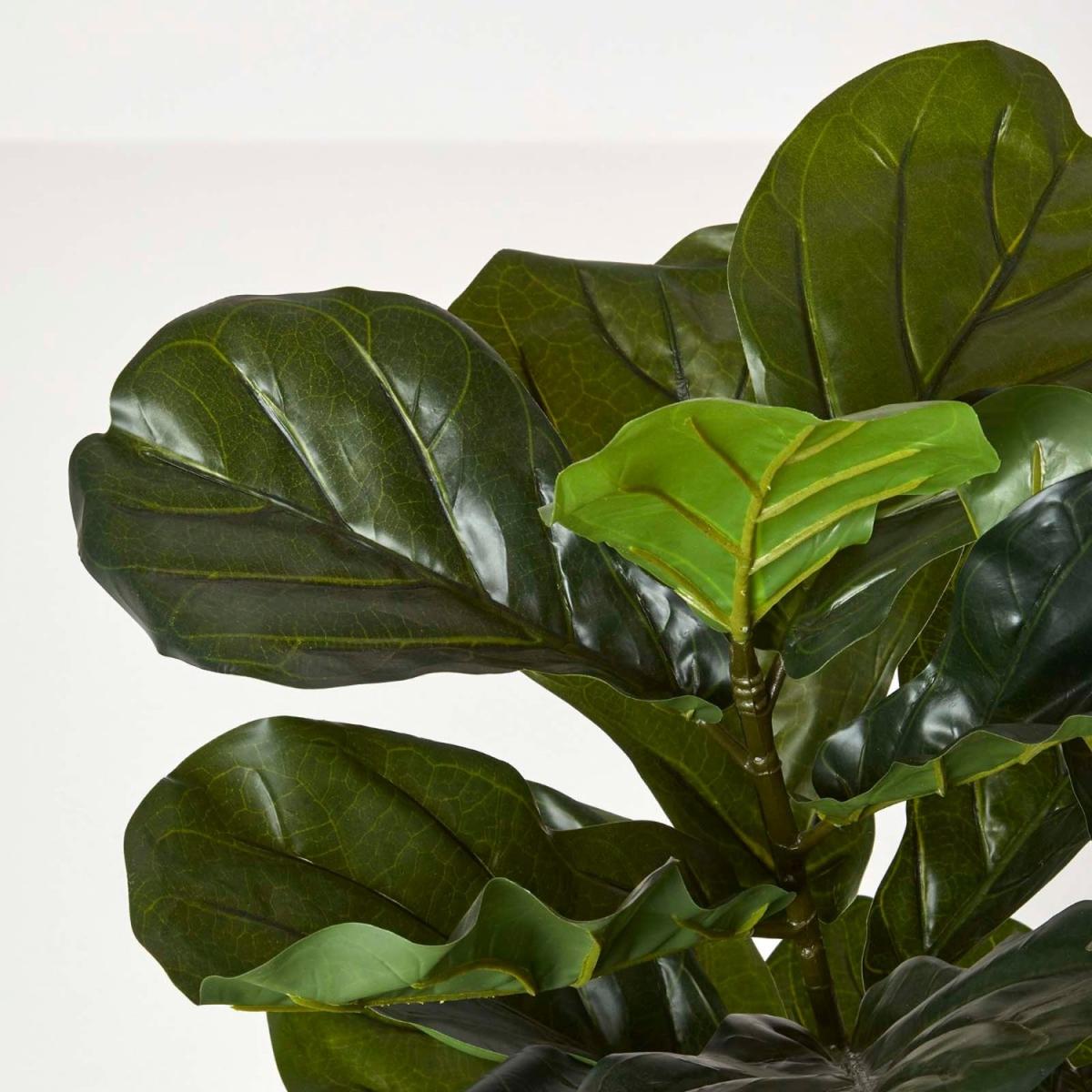 Homescapes Artificial Fiddle Leaf Fig Tree in Pot, 120 cm Tall - Green – image 4