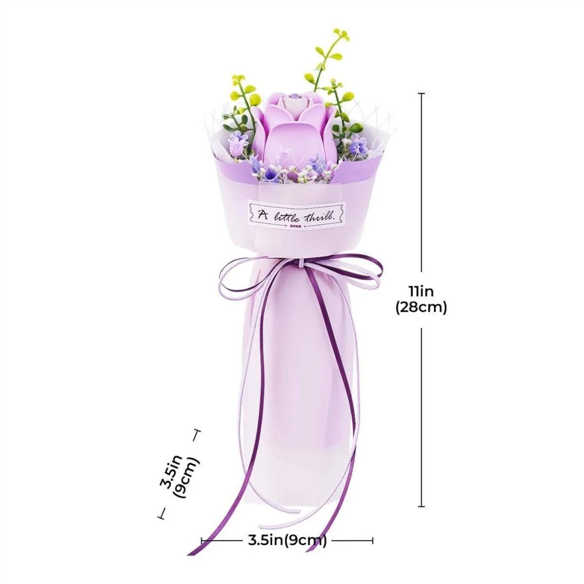 DIY Wooden Flower Bouquet 3D Puzzle Craft Kit - Purple Rose – image 8