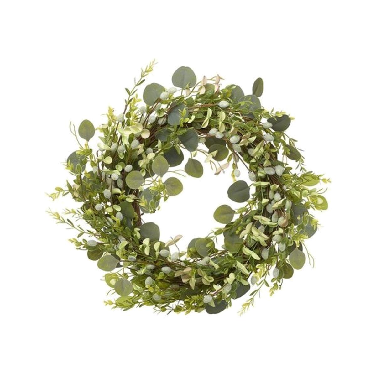 Artificial Willow Wreath - Green