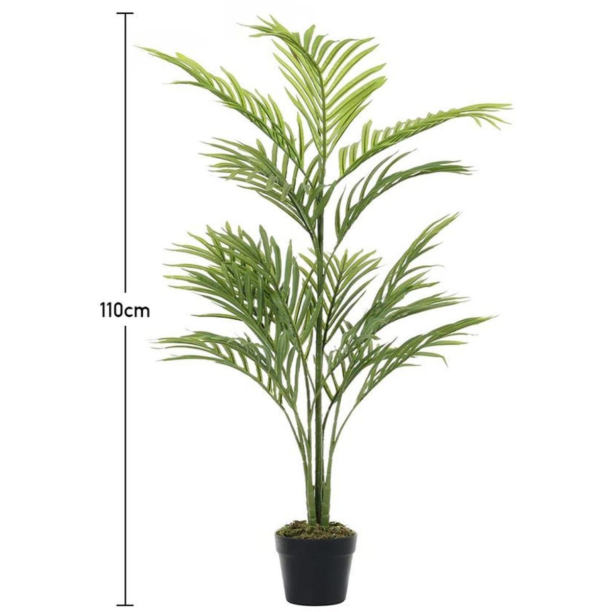 Large Artificial Palm Plant in Pot - Green / 110cm – image 3