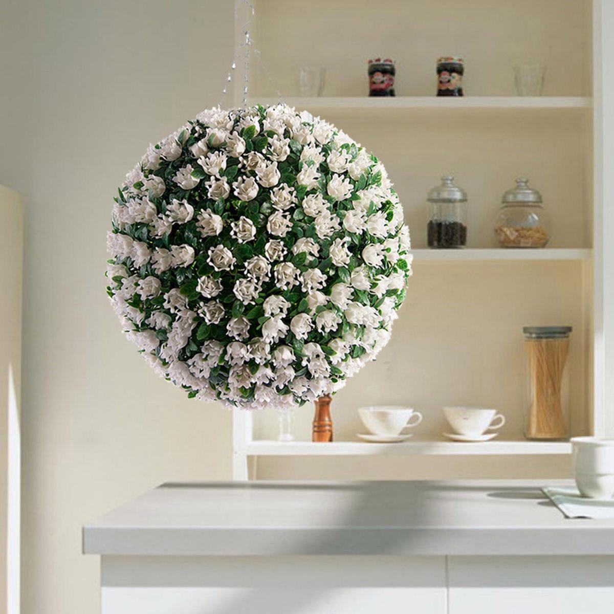 Artificial Hanging Flower Ball Fake Rose - Purple / 38cm – image 15