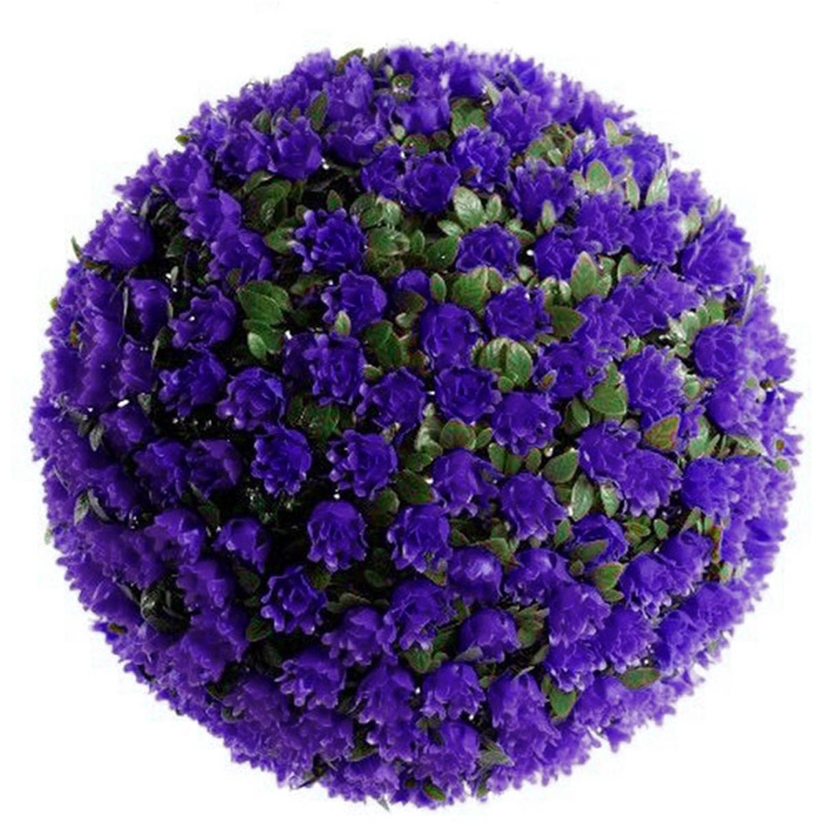 Artificial Hanging Flower Ball Fake Rose - Purple / 38cm – image 3