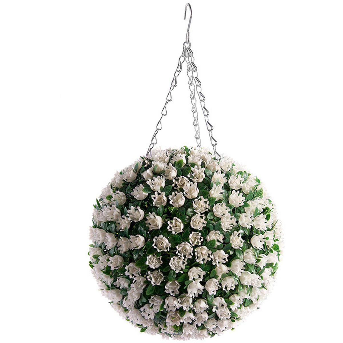 Artificial Hanging Flower Ball Fake Rose - Purple / 38cm – image 8