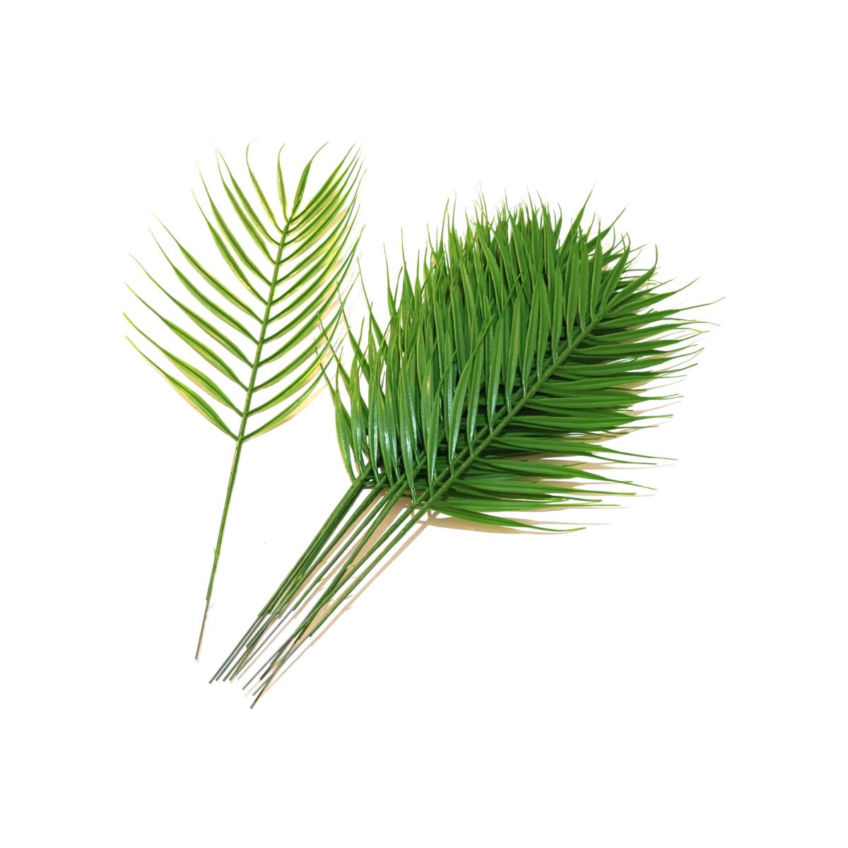 Pack of 12 Artificial Palm Leaves - Green – image 1