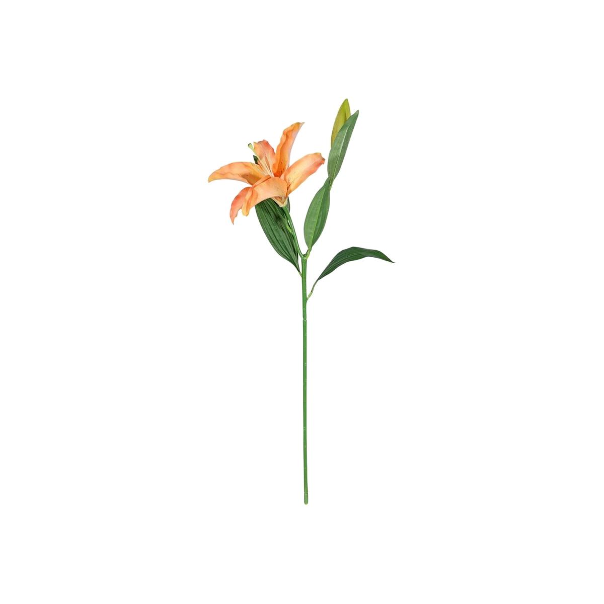 Artificial Silk Real Touch Lily Stem - Orange