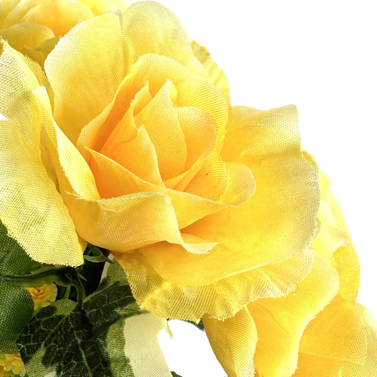 Artificial Plant Flower 3pc Pack Yellow Rose, Alstroemeria and Gypsophila - Yellow – image 4