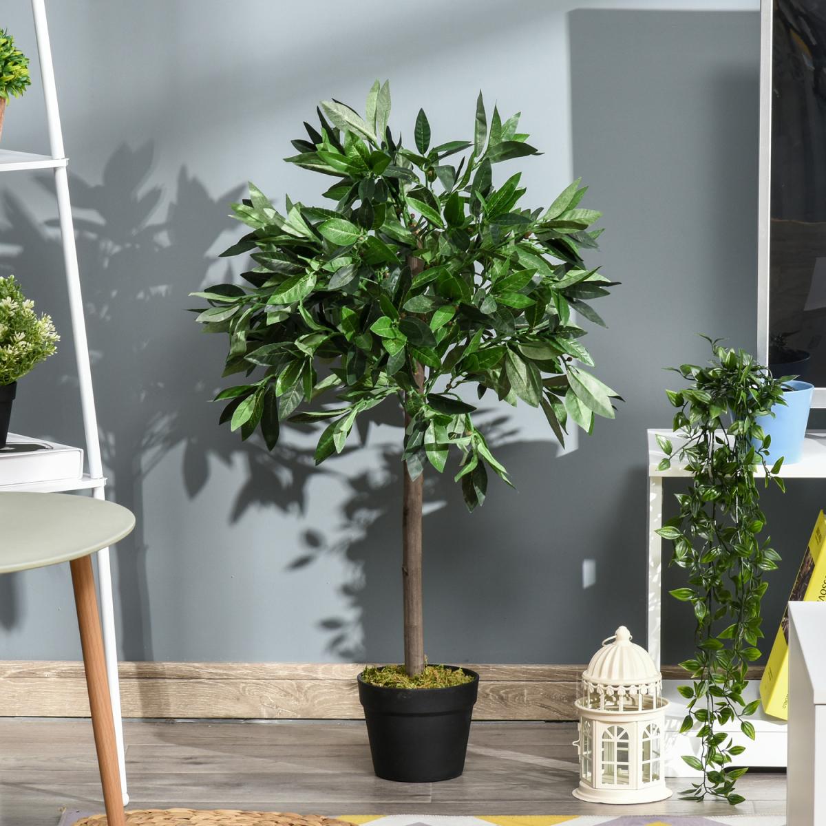 Set Of 2 90cm Artificial Bay Laurel Topiary - Green / 120cm – image 16