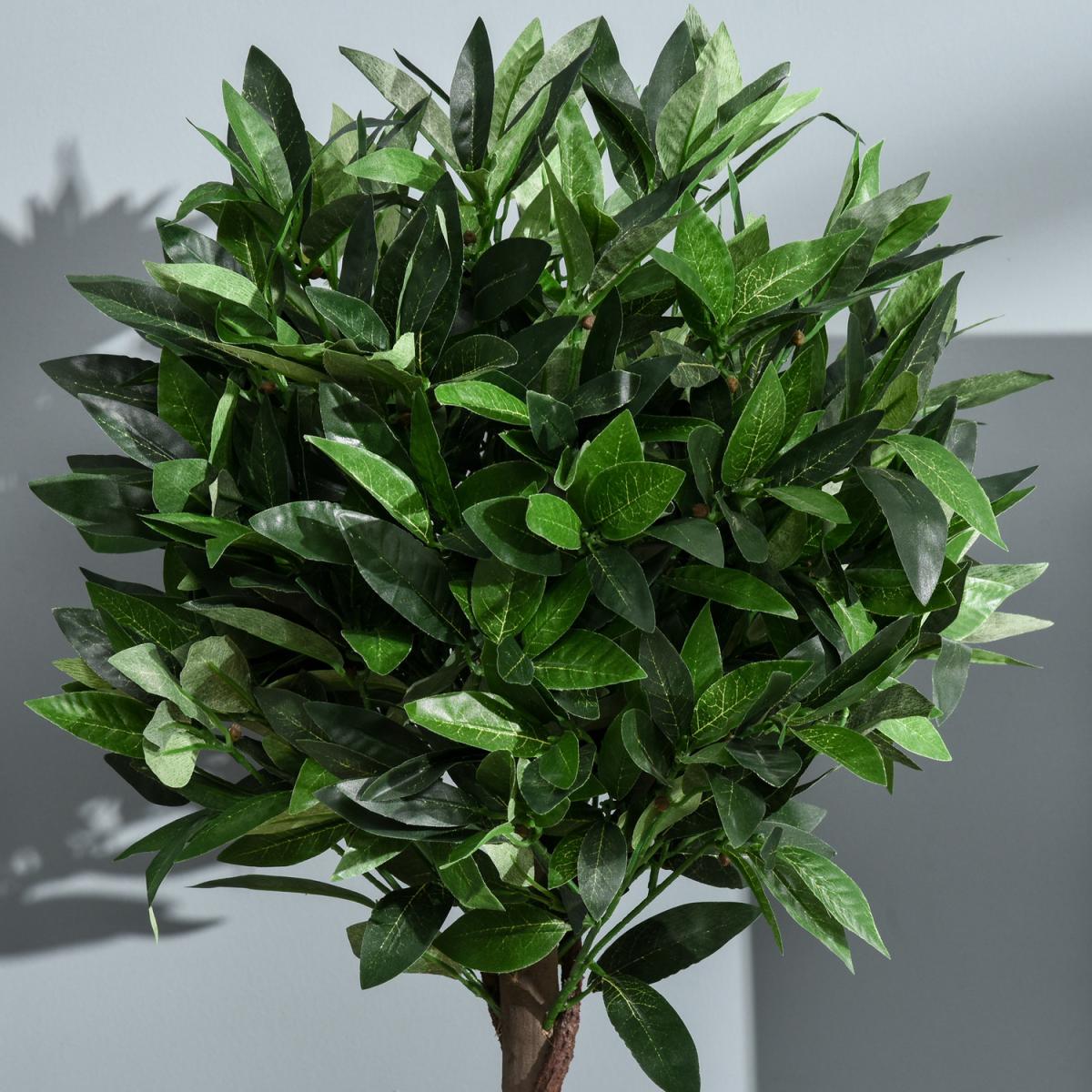 Set Of 2 90cm Artificial Bay Laurel Topiary - Green / 120cm – image 5