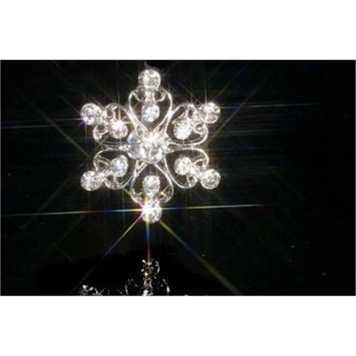 Pack of 10 Decorative Filigree Flower Diamante Crystal Embellishments - Silver – image 2