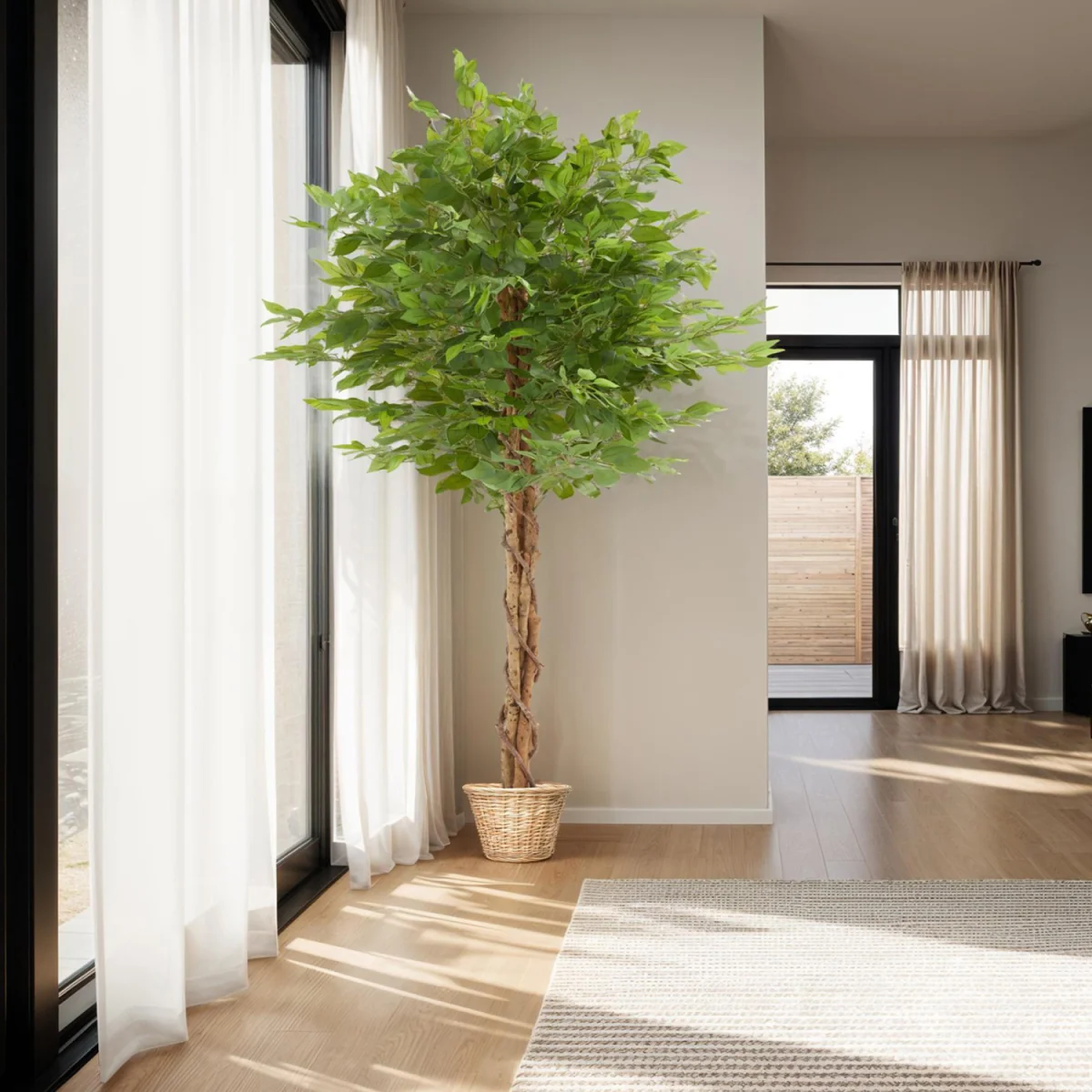 Artificial Plant - Detailed And Lifelike, Ficus Tree, Low-Maintenance - Green / 180cm – image 5