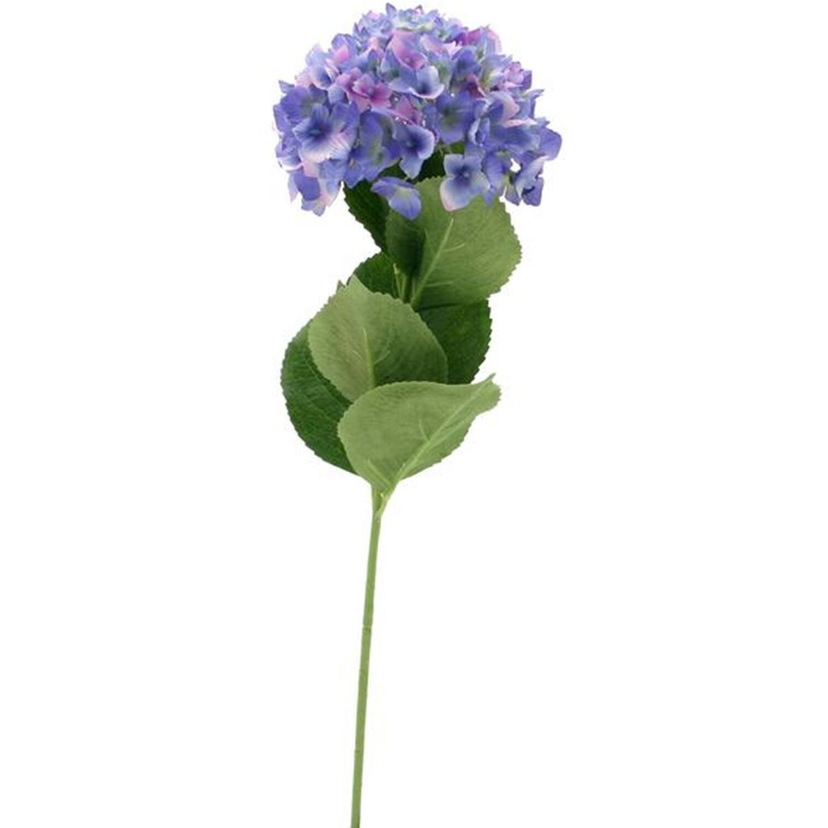 Artificial Silk Hydrangea Single Stem - Blue – image 2